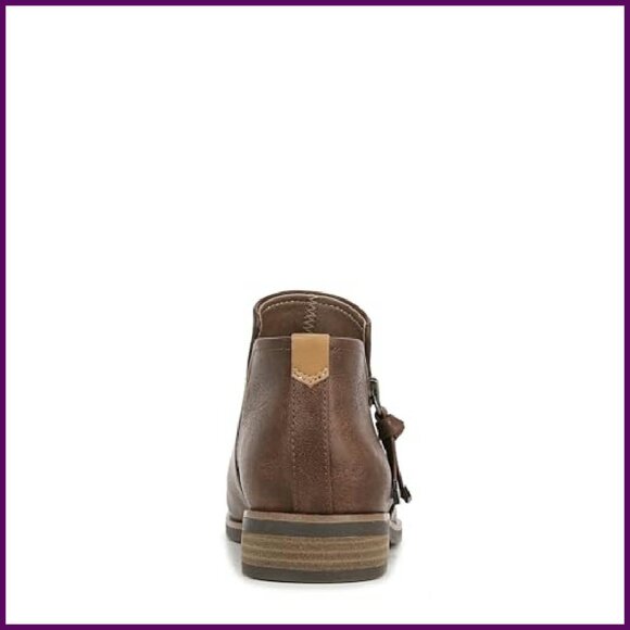 Faux Suede Ankle Booties with Side Zipper, 1 Inch Heel, Size 8 Wide - Picture 4 of 8